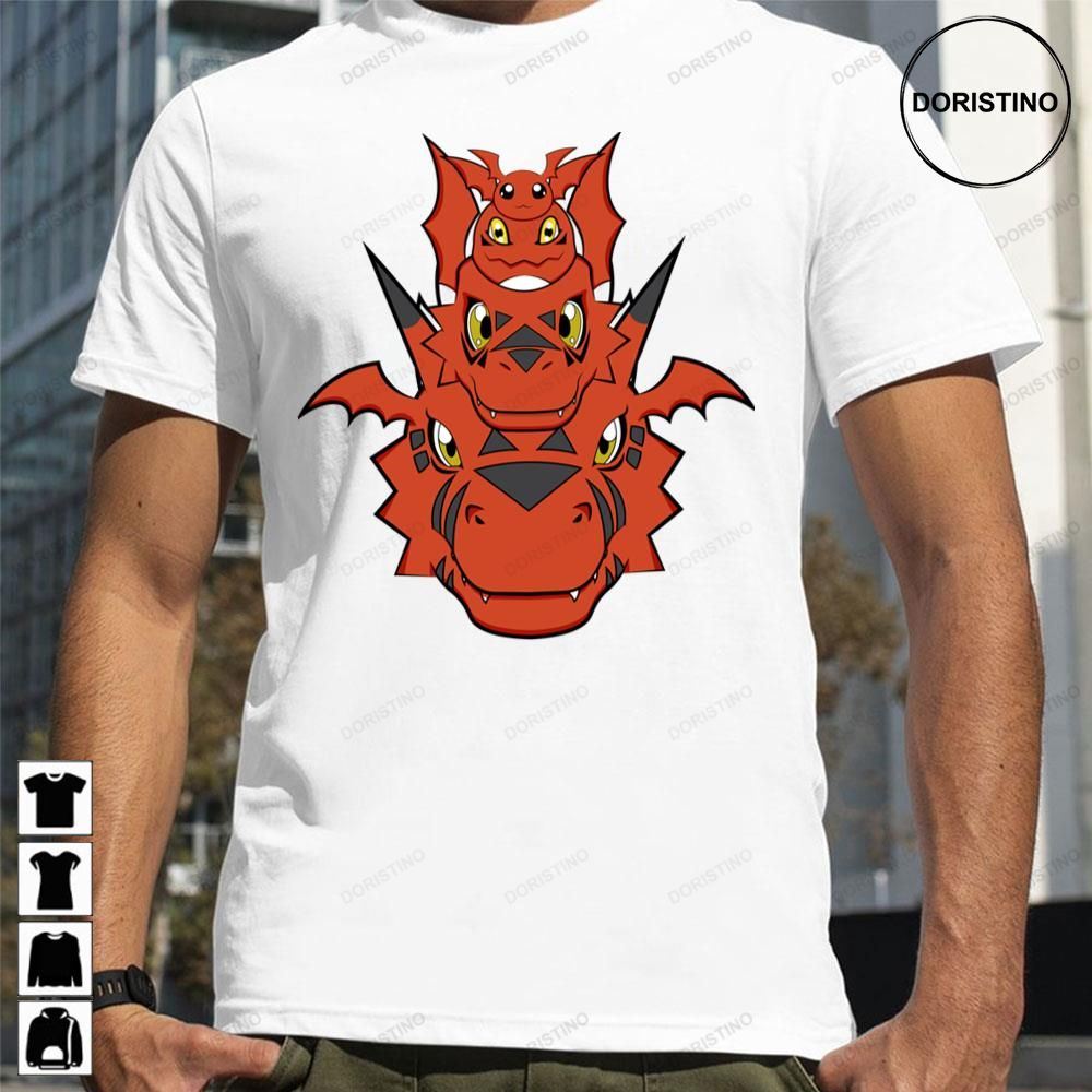 Jyarimon Gigimon Guilmon Growlmon Evolution Digimon Adventure Limited Edition T-shirts